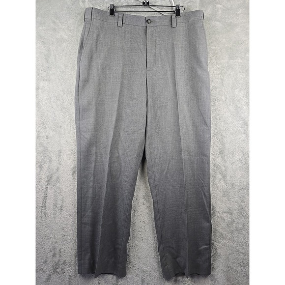 L.L. Bean Other - LL Bean Dress Pants‎ Mens 36x30 Gray Wool Comfort Waist Trouser Casual